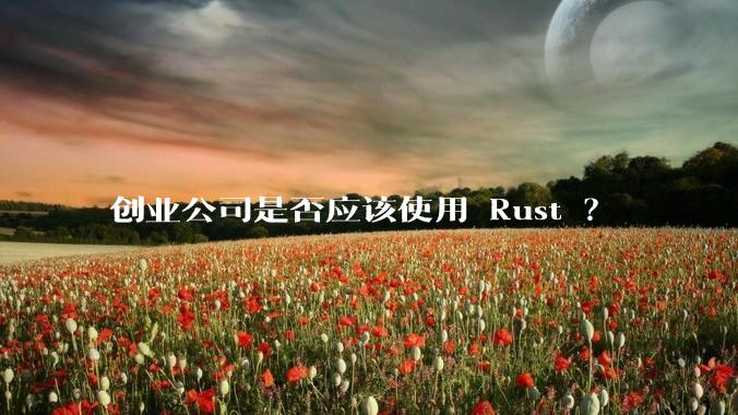 创业公司是否应该使用 Rust ？